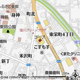 東邦銀行コープバリューしおかわ店 ＡＴＭ周辺の地図