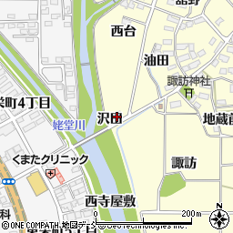 福島県喜多方市塩川町窪東寺屋敷周辺の地図