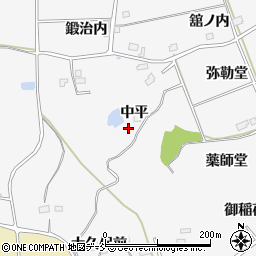 福島県南相馬市原町区高中平周辺の地図