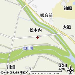 福島県南相馬市原町区米々沢松木内周辺の地図