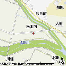 福島県南相馬市原町区米々沢（松木内）周辺の地図