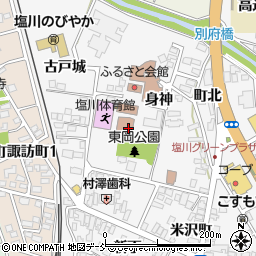 喜多方市塩川総合支所周辺の地図