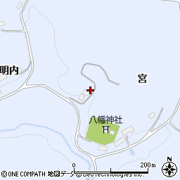福島県二本松市上川崎七尋石周辺の地図