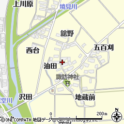 福島県喜多方市塩川町窪下窪周辺の地図