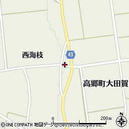 福島県喜多方市高郷町大田賀西且上周辺の地図