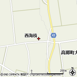 福島県喜多方市高郷町大田賀西海枝1199周辺の地図