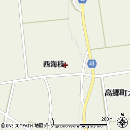 福島県喜多方市高郷町大田賀西海枝周辺の地図