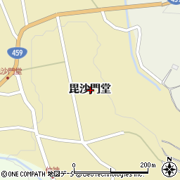福島県二本松市毘沙門堂周辺の地図