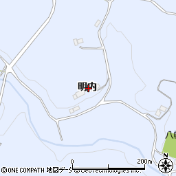 福島県二本松市上川崎明内周辺の地図