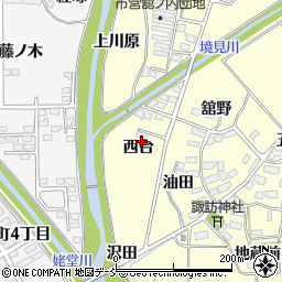 福島県喜多方市塩川町窪西台周辺の地図