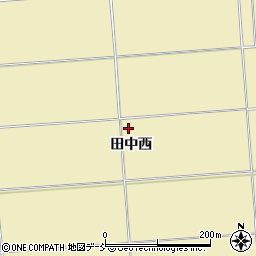福島県喜多方市塩川町中屋沢田中西周辺の地図