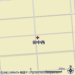 福島県喜多方市塩川町中屋沢（田中西）周辺の地図