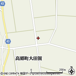 福島県喜多方市高郷町大田賀墓平周辺の地図