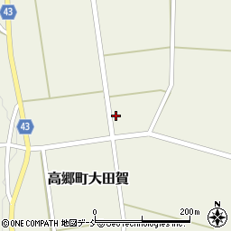 福島県喜多方市高郷町大田賀（墓平）周辺の地図
