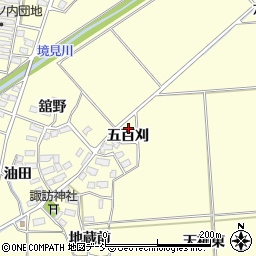 福島県喜多方市塩川町窪五百刈周辺の地図