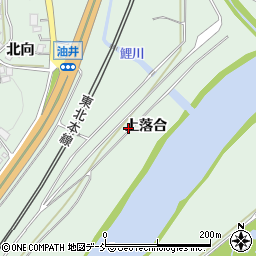福島県二本松市油井上落合周辺の地図