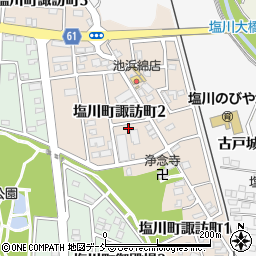 福島県喜多方市塩川町諏訪町周辺の地図