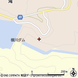横川ダム周辺の地図