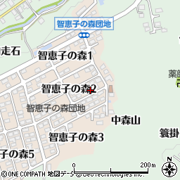 福島県二本松市智恵子の森2丁目38周辺の地図