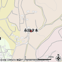 福島県二本松市永田才木周辺の地図
