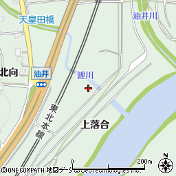 福島県二本松市油井石投周辺の地図
