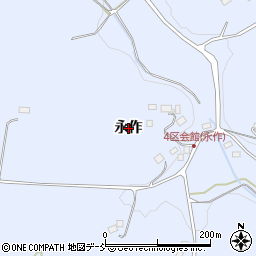 福島県二本松市上川崎（永作）周辺の地図
