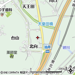 福島県二本松市油井北向44-1周辺の地図