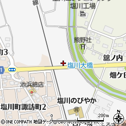 福島県喜多方市塩川町下前田周辺の地図