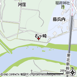 福島県二本松市油井石ヶ崎周辺の地図