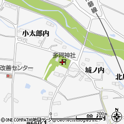 多珂神社周辺の地図