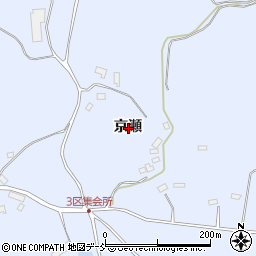 福島県二本松市上川崎京瀬周辺の地図