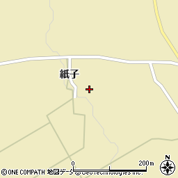 福島県喜多方市塩川町中屋沢紙子乙周辺の地図