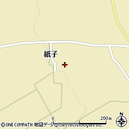 福島県喜多方市塩川町中屋沢（紙子乙）周辺の地図