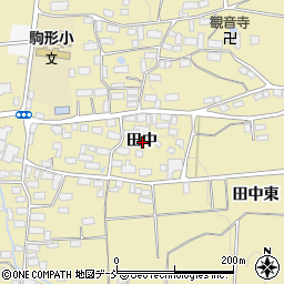 福島県喜多方市塩川町中屋沢田中周辺の地図