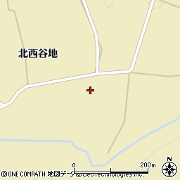 福島県喜多方市高郷町西羽賀南西谷地周辺の地図