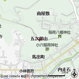 福島県二本松市油井五次郎山周辺の地図
