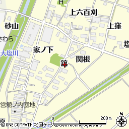 福島県喜多方市塩川町窪舘周辺の地図