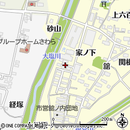 福島県喜多方市塩川町窪家ノ下周辺の地図