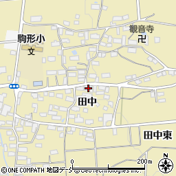 福島県喜多方市塩川町中屋沢田中341周辺の地図