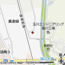 福島県喜多方市塩川町窪田周辺の地図