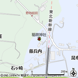 稲荷神社周辺の地図