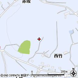 福島県二本松市上川崎西竹周辺の地図