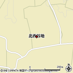 福島県喜多方市高郷町西羽賀北西谷地周辺の地図