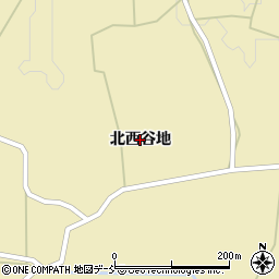 福島県喜多方市高郷町西羽賀（北西谷地）周辺の地図
