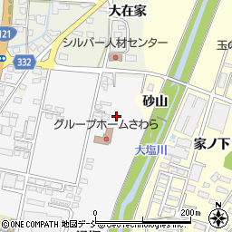 福島県喜多方市塩川町小在家周辺の地図