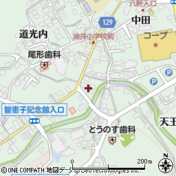 福島県二本松市油井八軒町周辺の地図