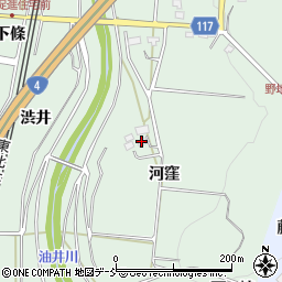 福島県二本松市油井河窪周辺の地図