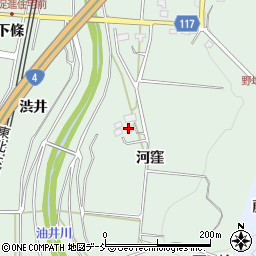 福島県二本松市油井（河窪）周辺の地図