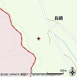 福島県伊達郡川俣町山木屋向長橋周辺の地図