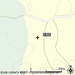 福島県二本松市木幡境田周辺の地図